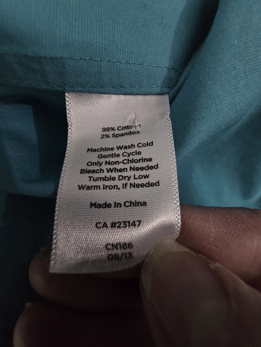 Talbots Turquoise Button-Down Shirt - Picture 5 of 5